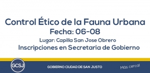 CONTROL ETICO DE LA FAUNA URBANA.